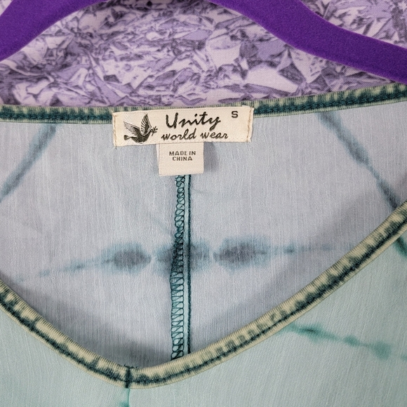 Teal Unity World Wear Handkerchief Blouse - Picture 4 of 4